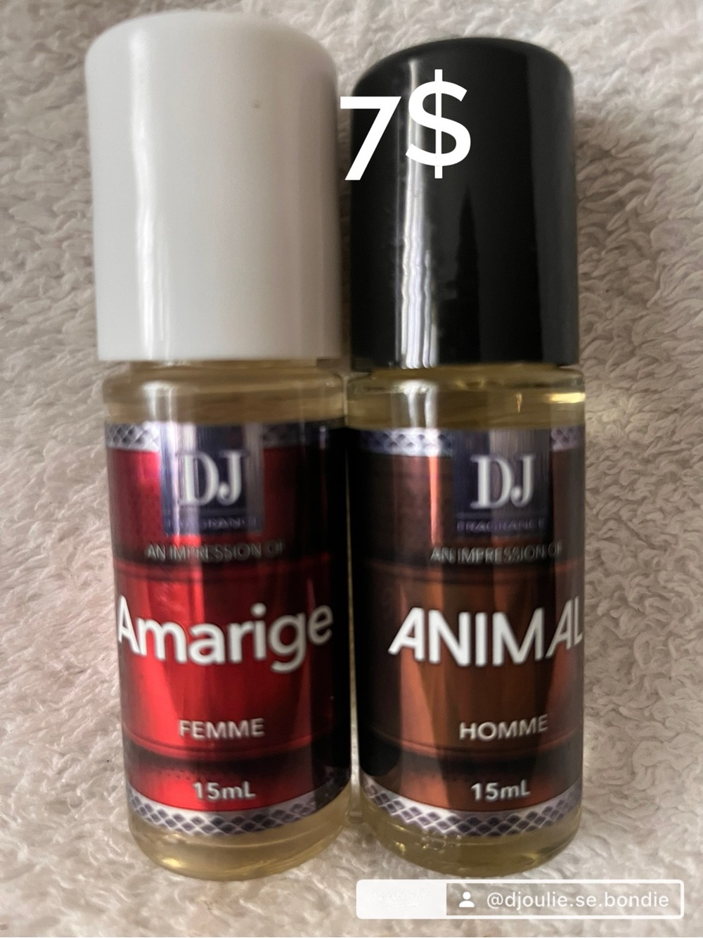 DJ Fragrances Amarige & Animal Roll-On Oils — Red & Brown (2 x 15mL)